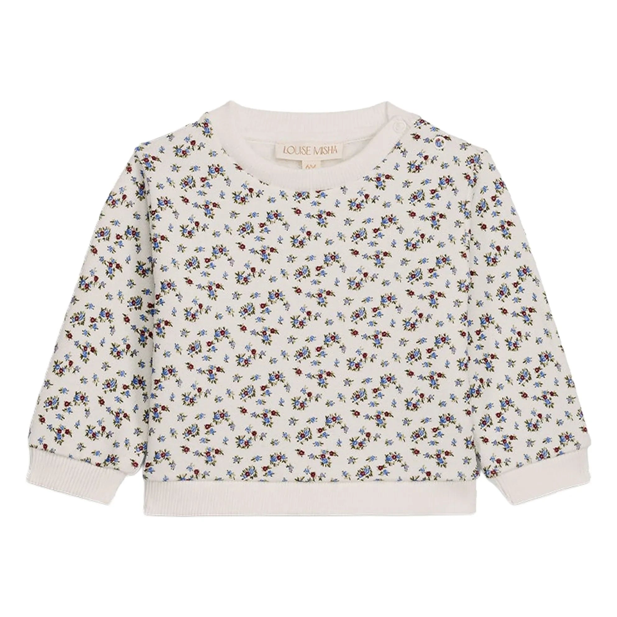 Louise Misha - Rosalia Bio-Baumwoll-Sweatshirt mit Blumenmuster | Creme