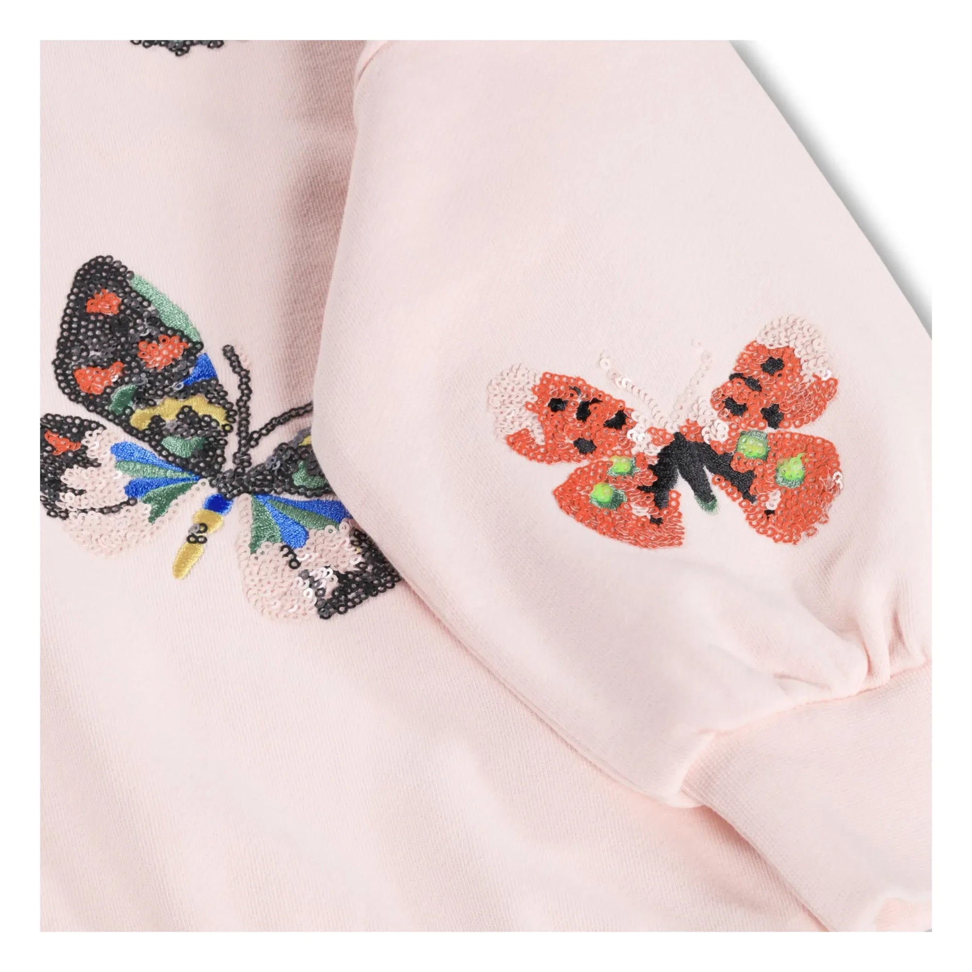 Molo - Marika Schmetterlinge Bio-Baumwoll-Sweatshirt | Hellrosa