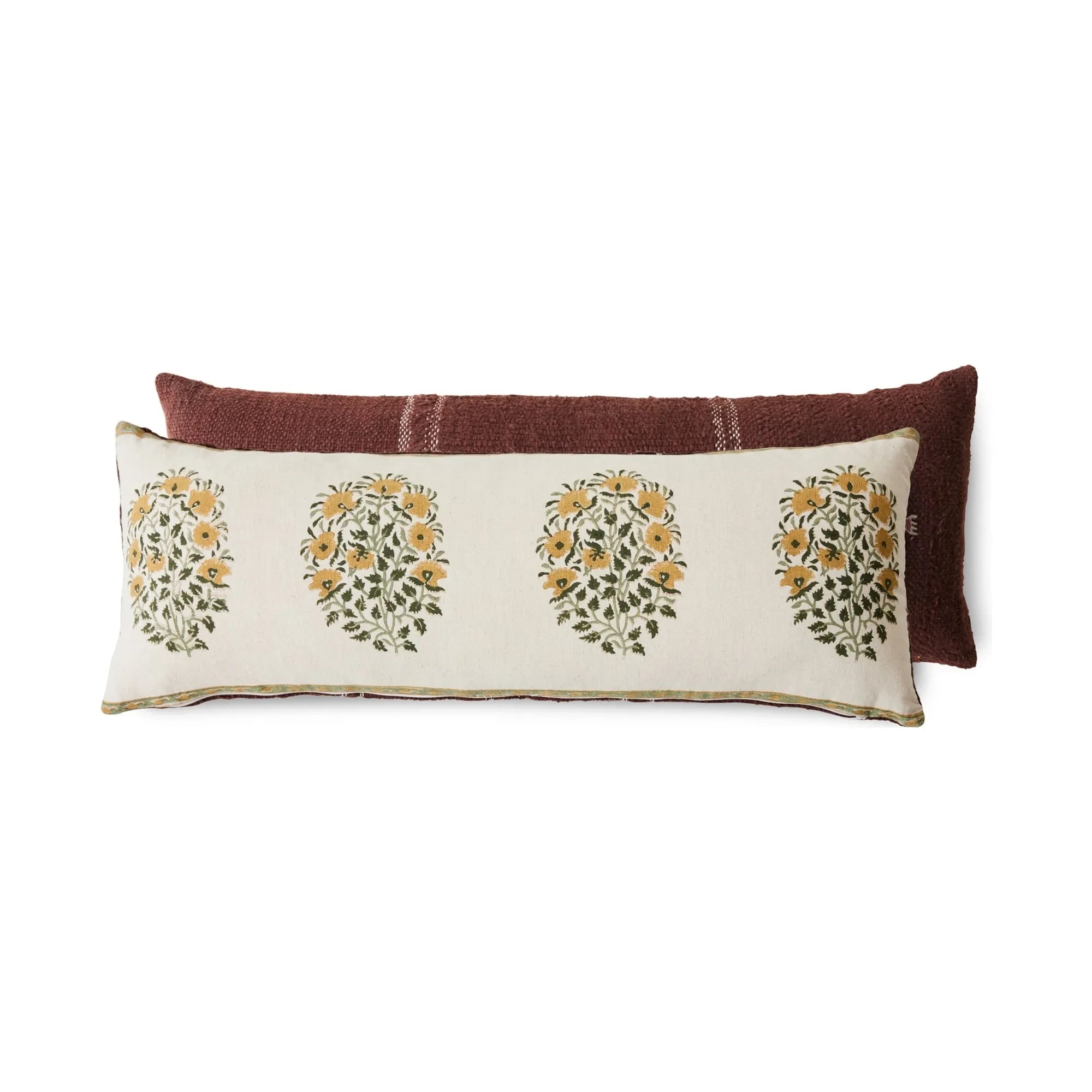 HKliving - Bauernhaus bedrucktes Kissen | Creme