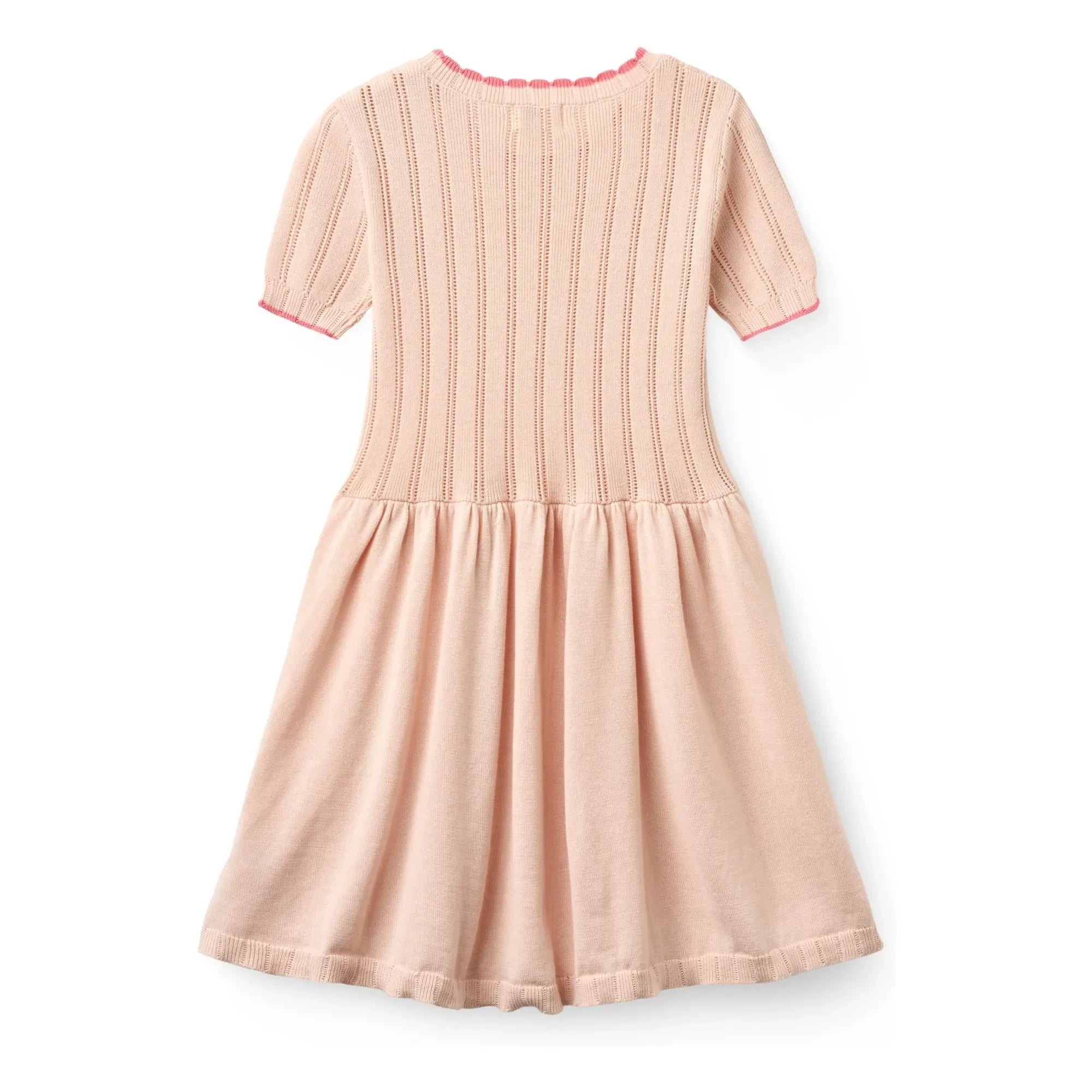 Copenhagen Colors – Lochmuster-Kleid aus Bio-Baumwolle | Pfirsich