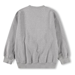 Molo - Magni sweatshirt n°11 Smile Organik pamuk | Gri melanj