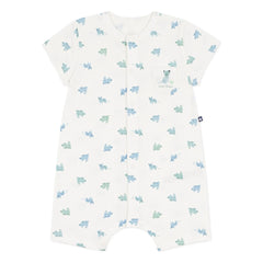 Petit Bateau - Organik Pamuklu Hayvan Desenli Tulum | Beyaz