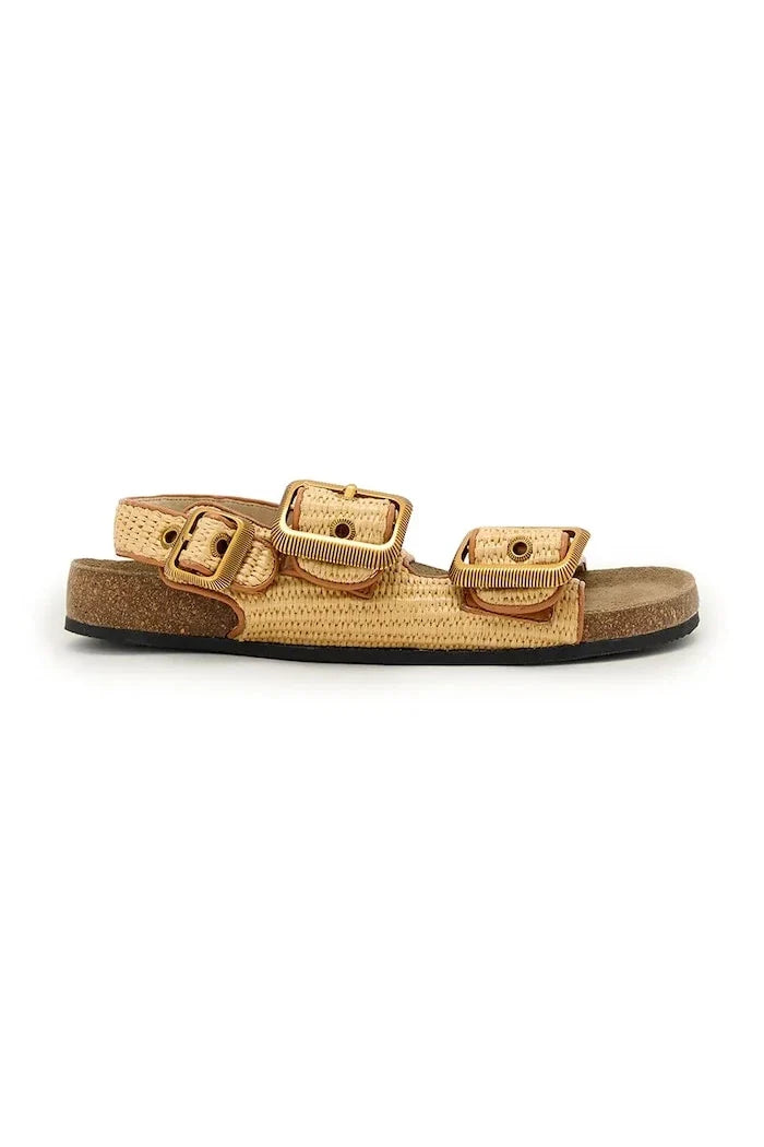AllSaints Staffa Raffia Sandal Kadın Düz Taban Sandalet