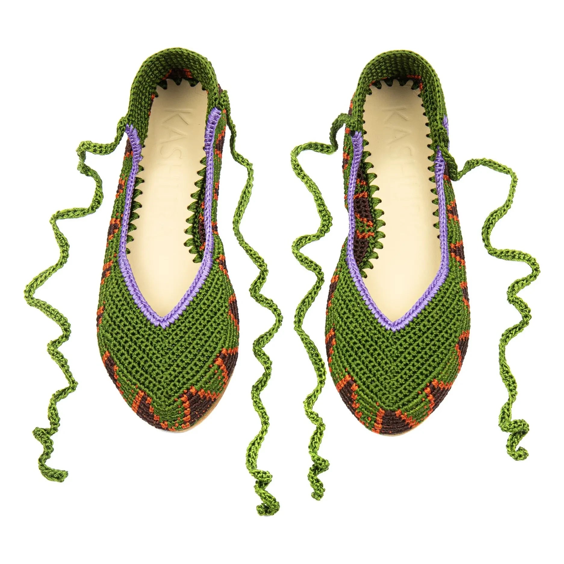 Kashura - Hohe Ballerinas Olivgrün | Olivgrün