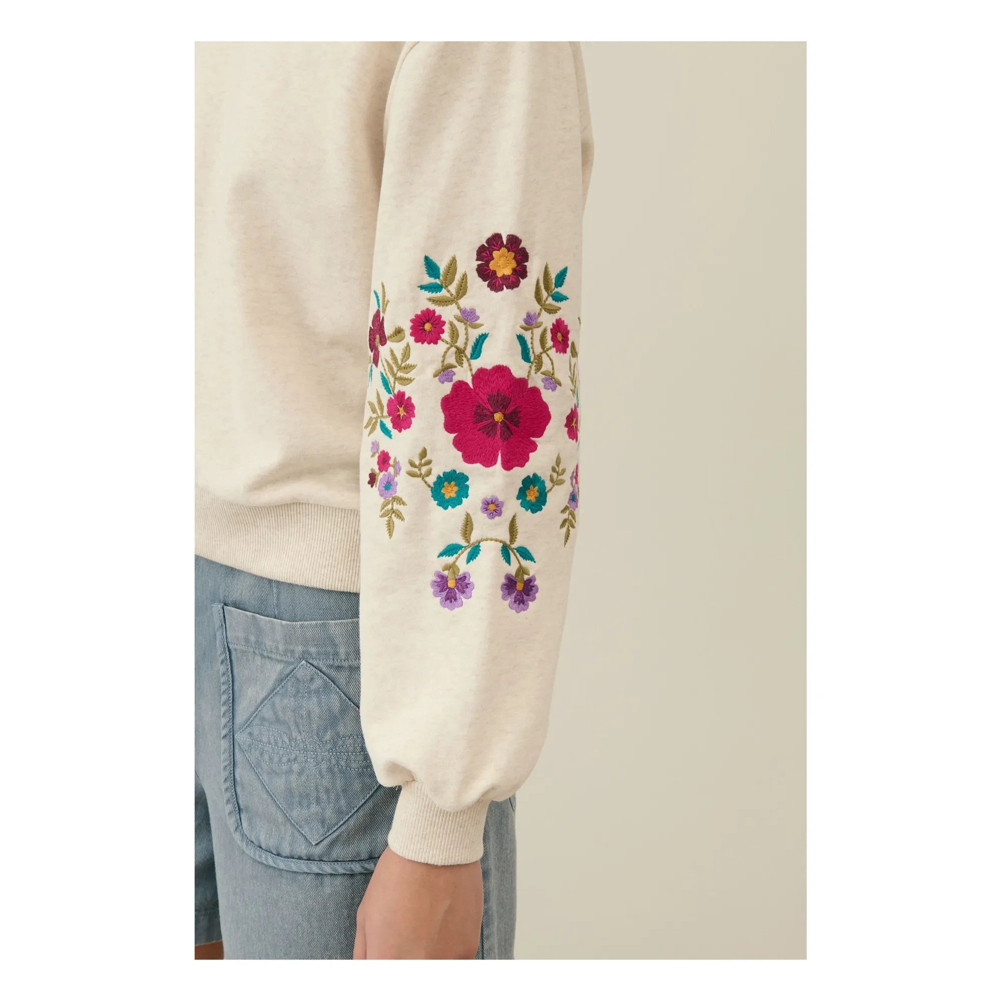 Louise Misha - Judith organik pamuk sweatshirt - Kadın koleksiyonu | Krem