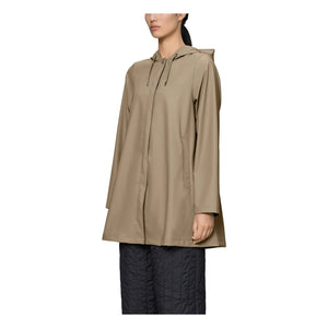 Rains - A-Line W3 Ceket | Koyu Bej