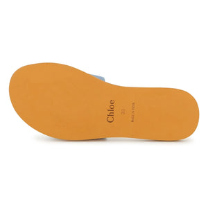 Chloé - Logo sandals | Grey Blue