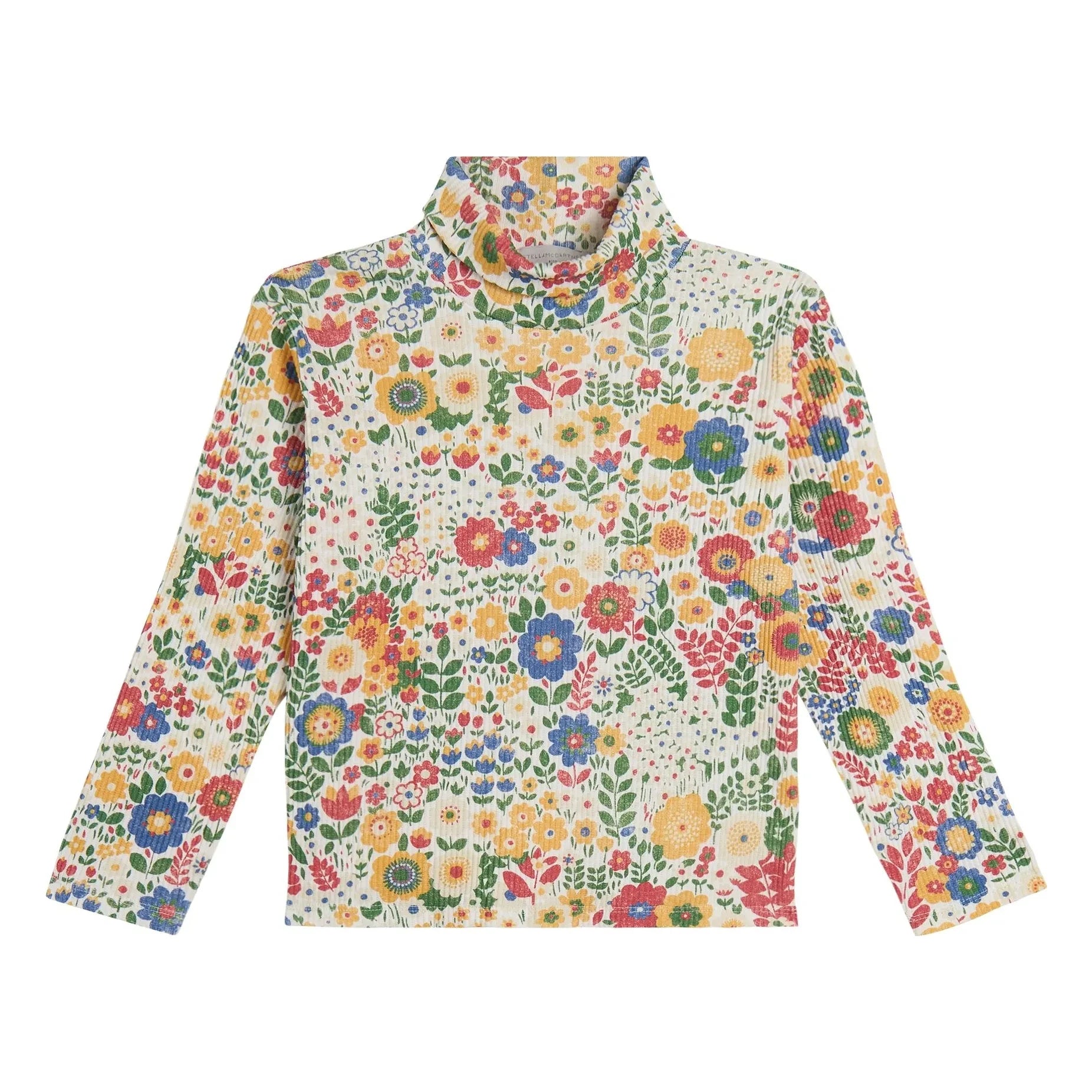 Stella McCartney Kids - Çiçek Desenli Fitilli Balıkçı Yaka | Fildişi