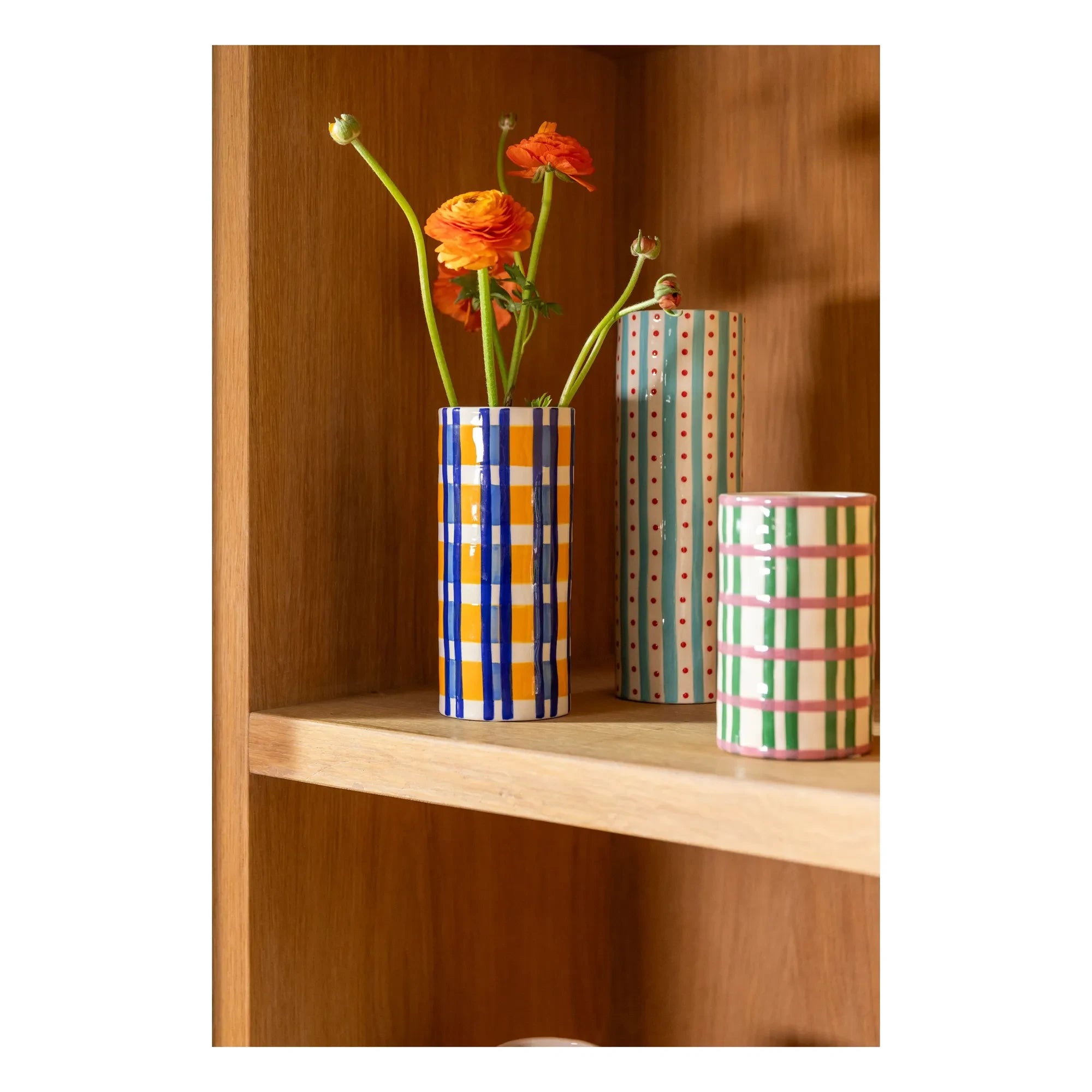&Klevering - Clash Dot Vase | Hellblau
