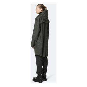 Rains - Unisex Uzun Su Geçirmez Mumlu Kaban | Yeşil