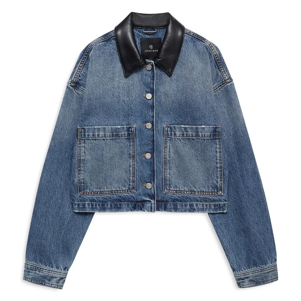 Anine Bing - Yuma Denim Ceket | Mavi