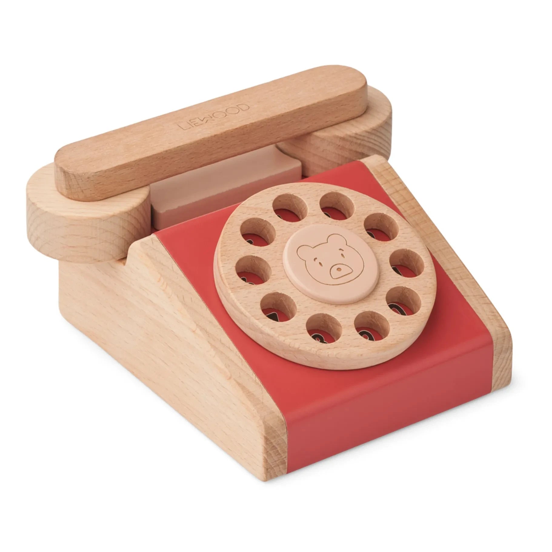 Liewood - Selma Klasik Ahşap Telefon | Kırmızı