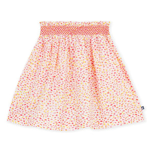 Petit Bateau - Gepunkteter Rock Bio-Baumwolle | Koralle