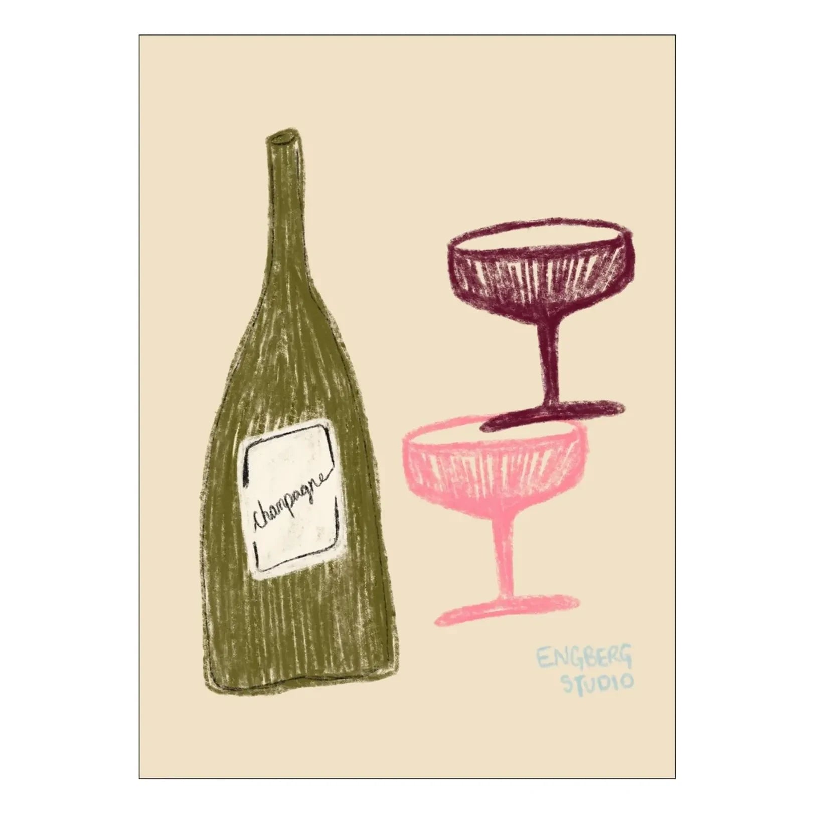 Poster and Frame - Champagne with the ladies posteri