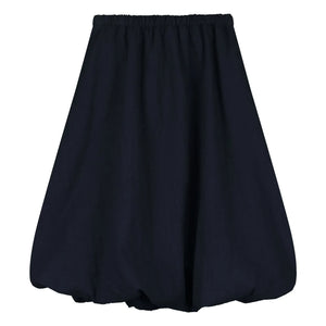 Tangerine - Midi Pleated Skirt | Dark Blue