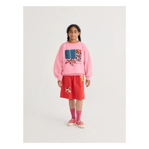 Bobo Choses - Friends organik pamuklu sweatshirt | Pembe