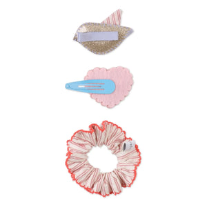 Gingersnaps - Haarschleifen und Scrunchie-Set „Laurel“ | Pink