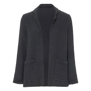Masscob - Algar Waffel-Jacke aus Baumwolle und Leinen | Anthrazit
