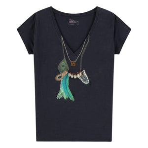 Leon & Harper - T-Shirt Tonton Feather aus Bio-Baumwolle | Carbon