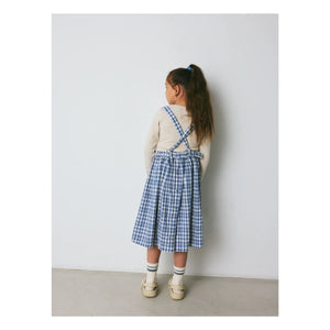 Brunobruno Nation - Emily Dress Linen and organic cotton plaid | Blue