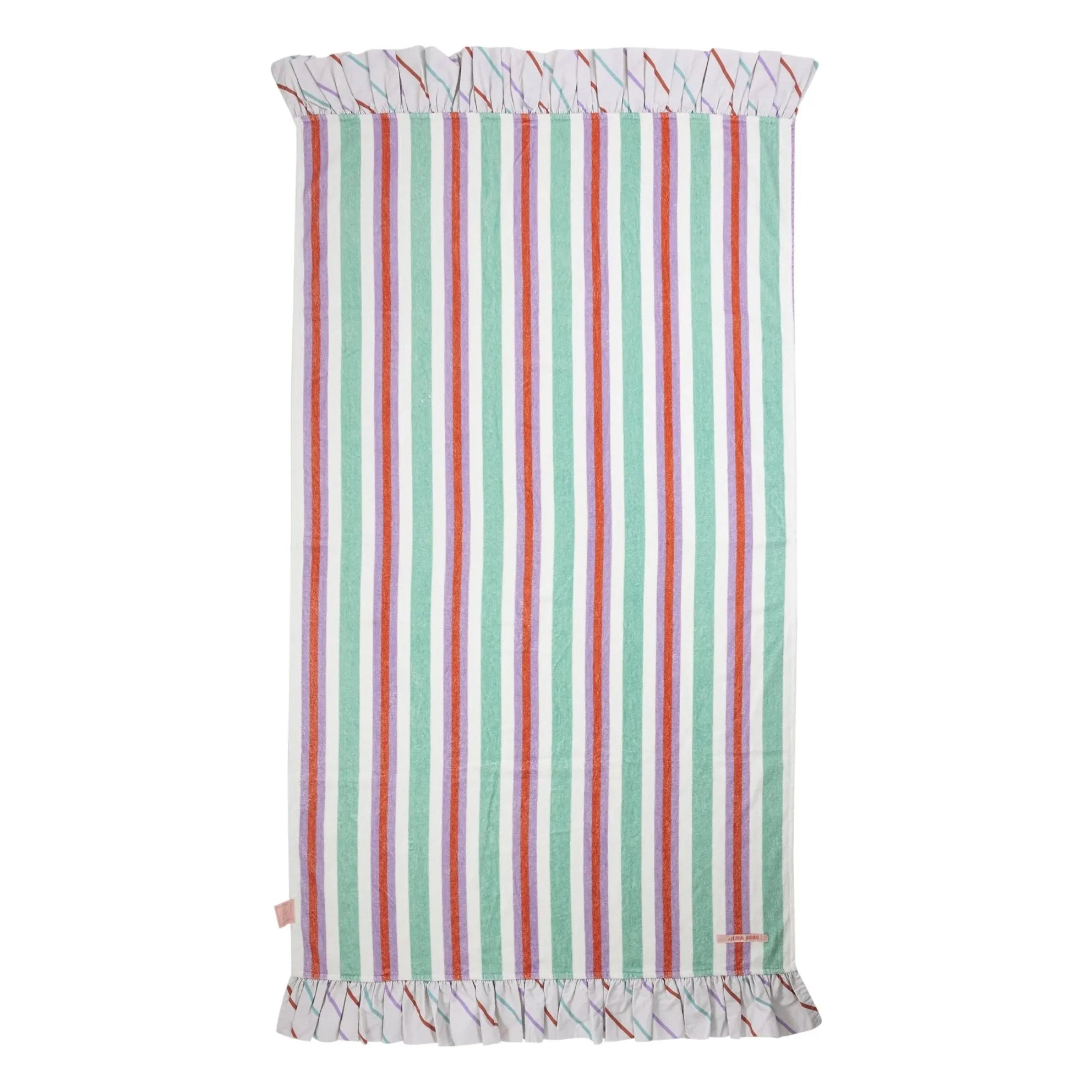 Jera Mini – Gestreiftes Rüschen-Strandtuch
