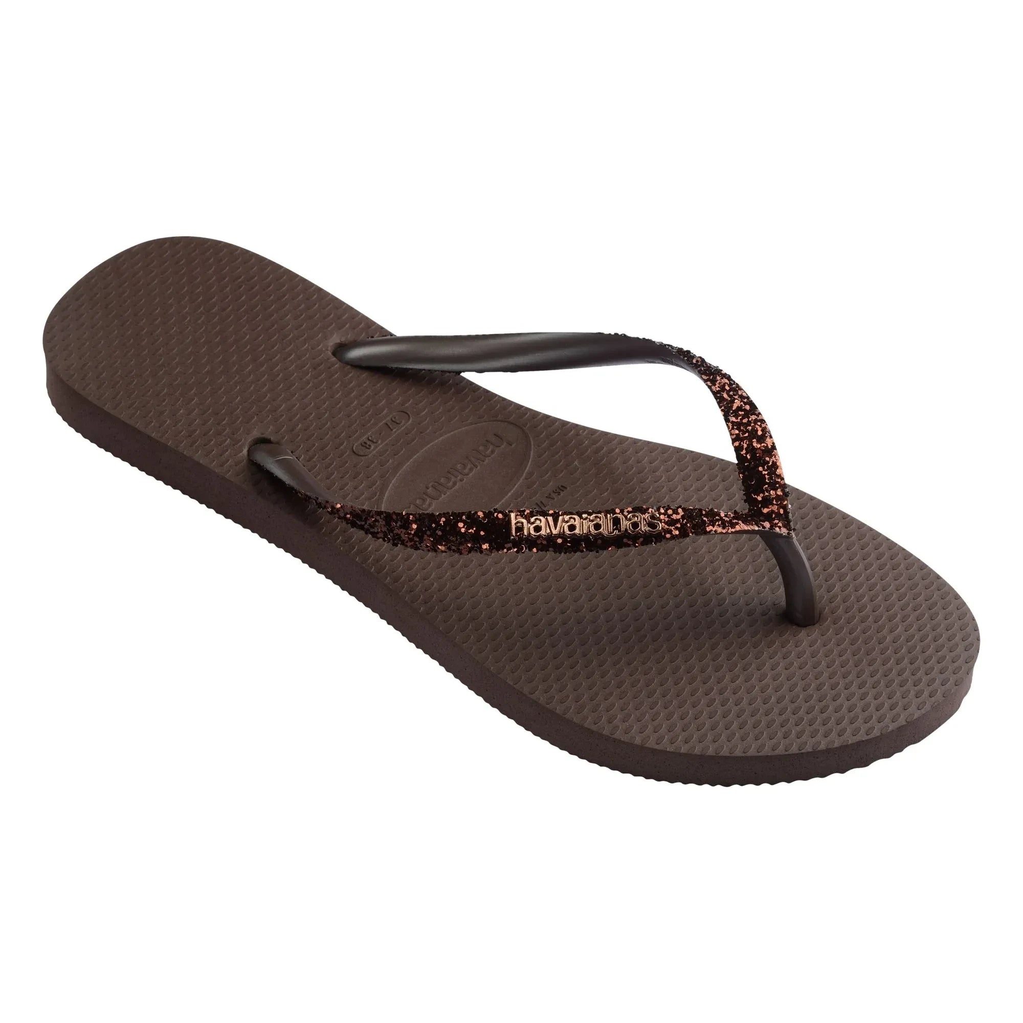 Havaianas - Slim Glitter terlikler | Chocolate