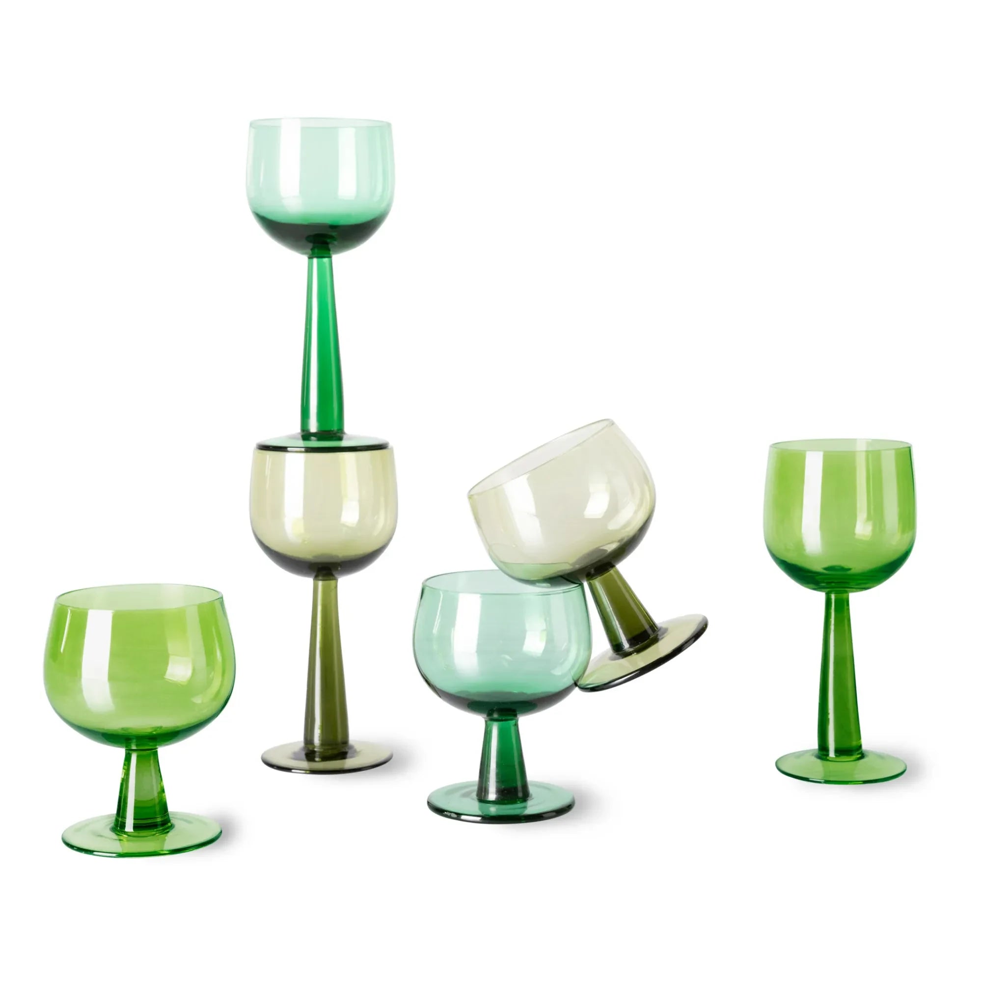 HKliving - The Emeralds Bardak Seti - 4'lü | Sarı yeşil