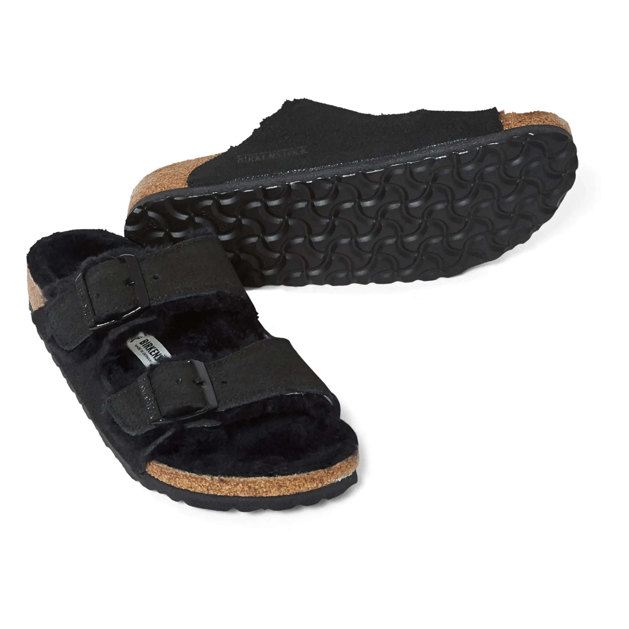 BIRKENSTOCK - Arizona Shearling Sandalet - Yetişkin Koleksiyonu | Siyah