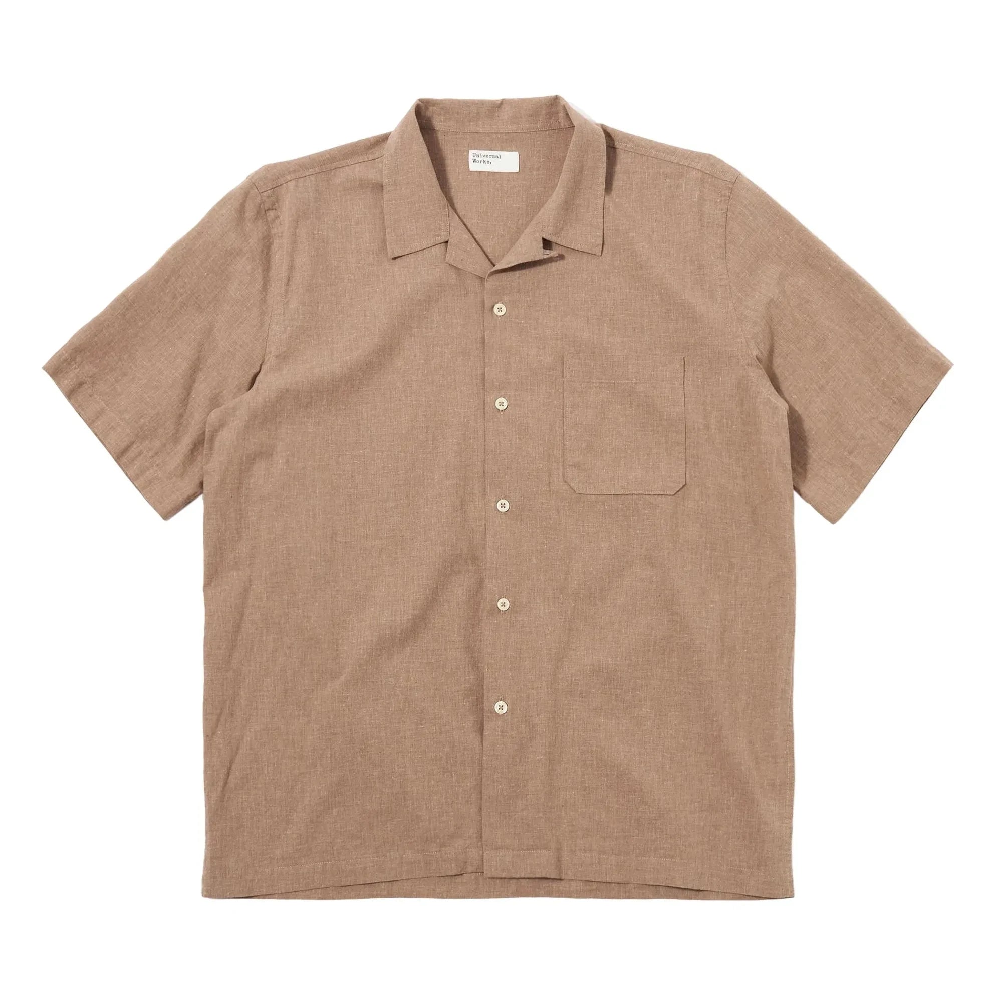 Universal Works - Chemise Road Sido Lin | Kahverengi