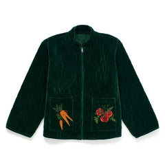Maison Mangostan - Kadife Sebze Ceketi | Yeşil