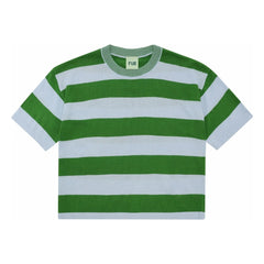 FUB - Oversized Striped T-Shirt Extra Thin Knit Organic Cotton | Green