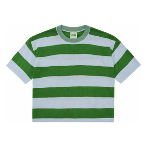 FUB - Oversized Striped T-Shirt Extra Thin Knit Organic Cotton | Green