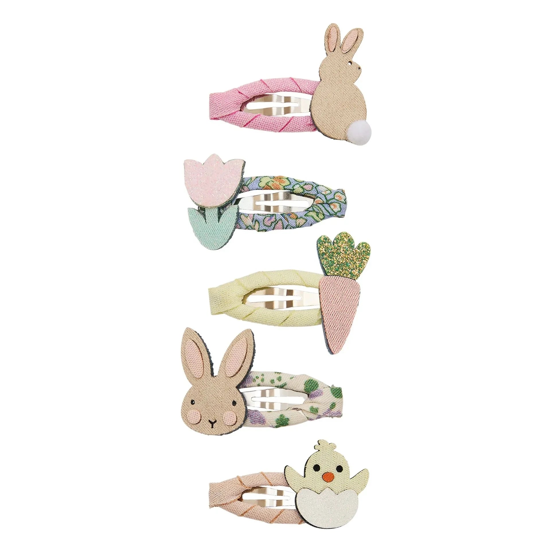 Mimi & Lula - Set of 5 Rabbit & Chick Buckles | Powder Pink