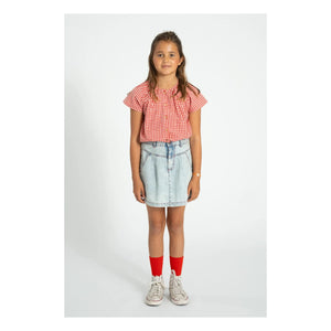 Piupiuchick - Yıkanmış mavi denim etek