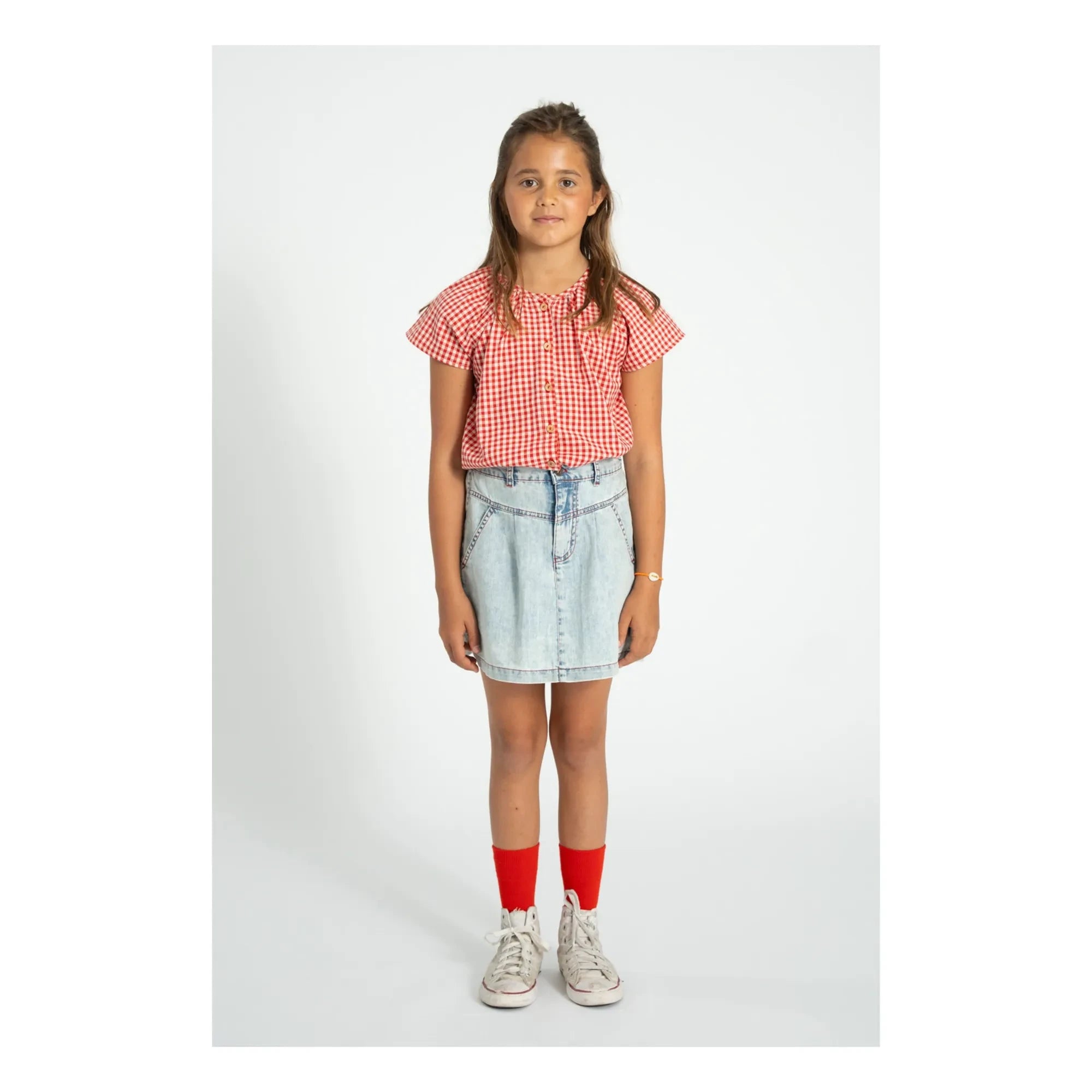 Piupiuchick - Yıkanmış mavi denim etek