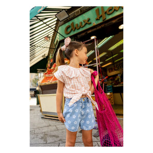 Louis Louise - Andrea Denim Shorts Floral | Light Blue