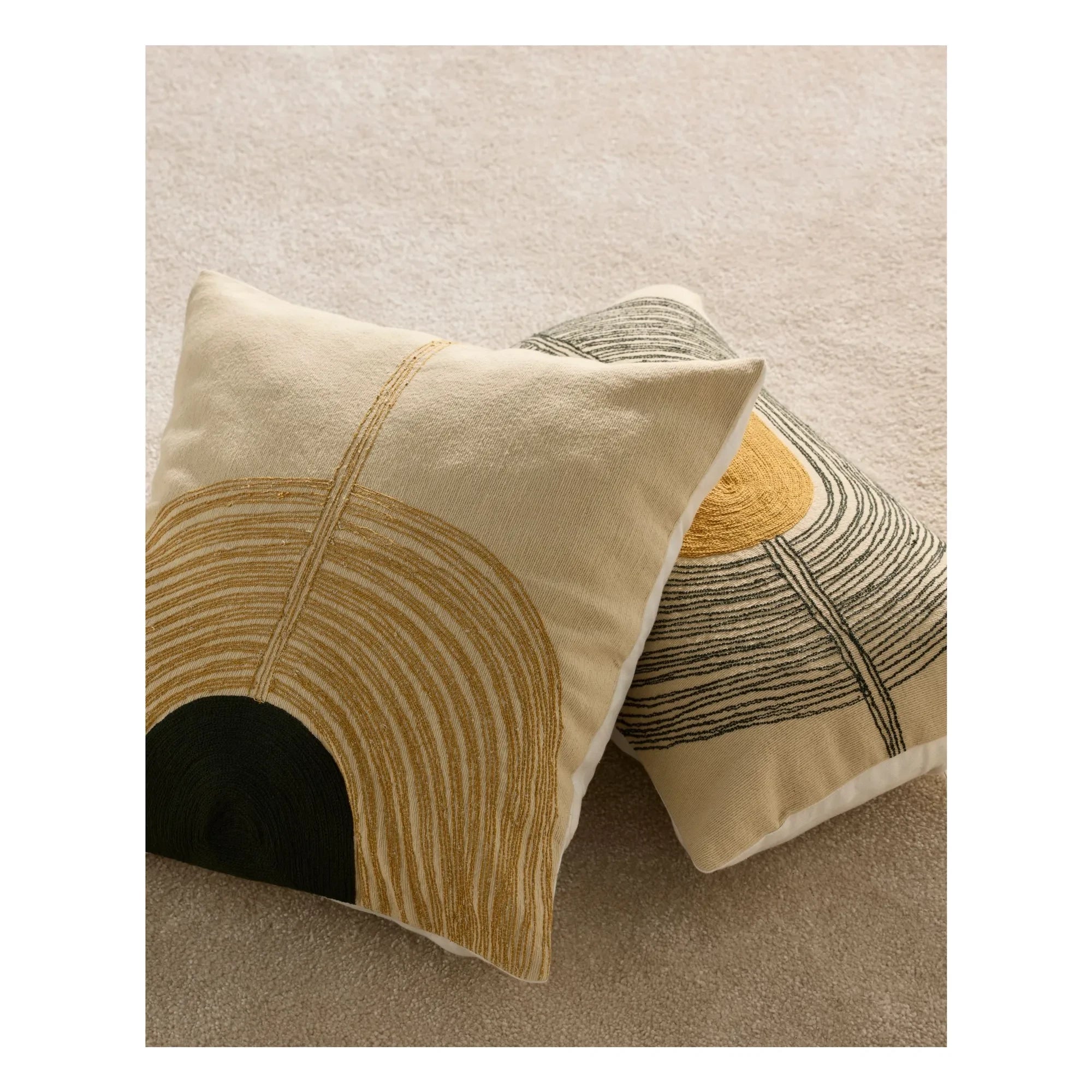 Maison Sarah Lavoine - Mirage embroidered pillow | Mustard
