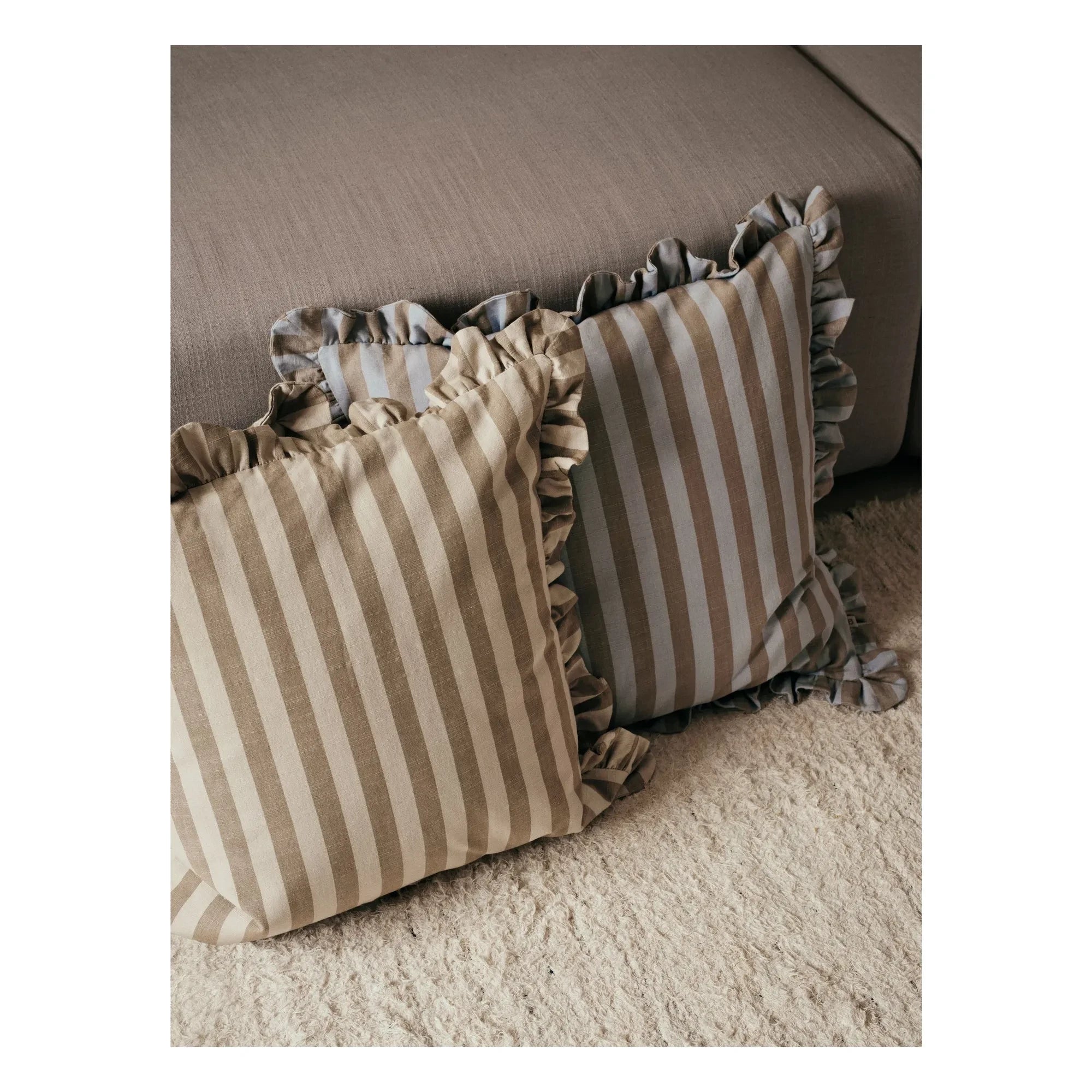 Broste Copenhagen - Ina Square Pillowcase | Brown