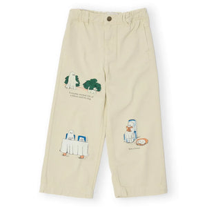 Bobo Choses - Organik Pamuklu Twill Ghost Pantolon | Ekru