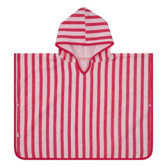 Jera Mini - Çizgili Havlu Poncho | Pembe