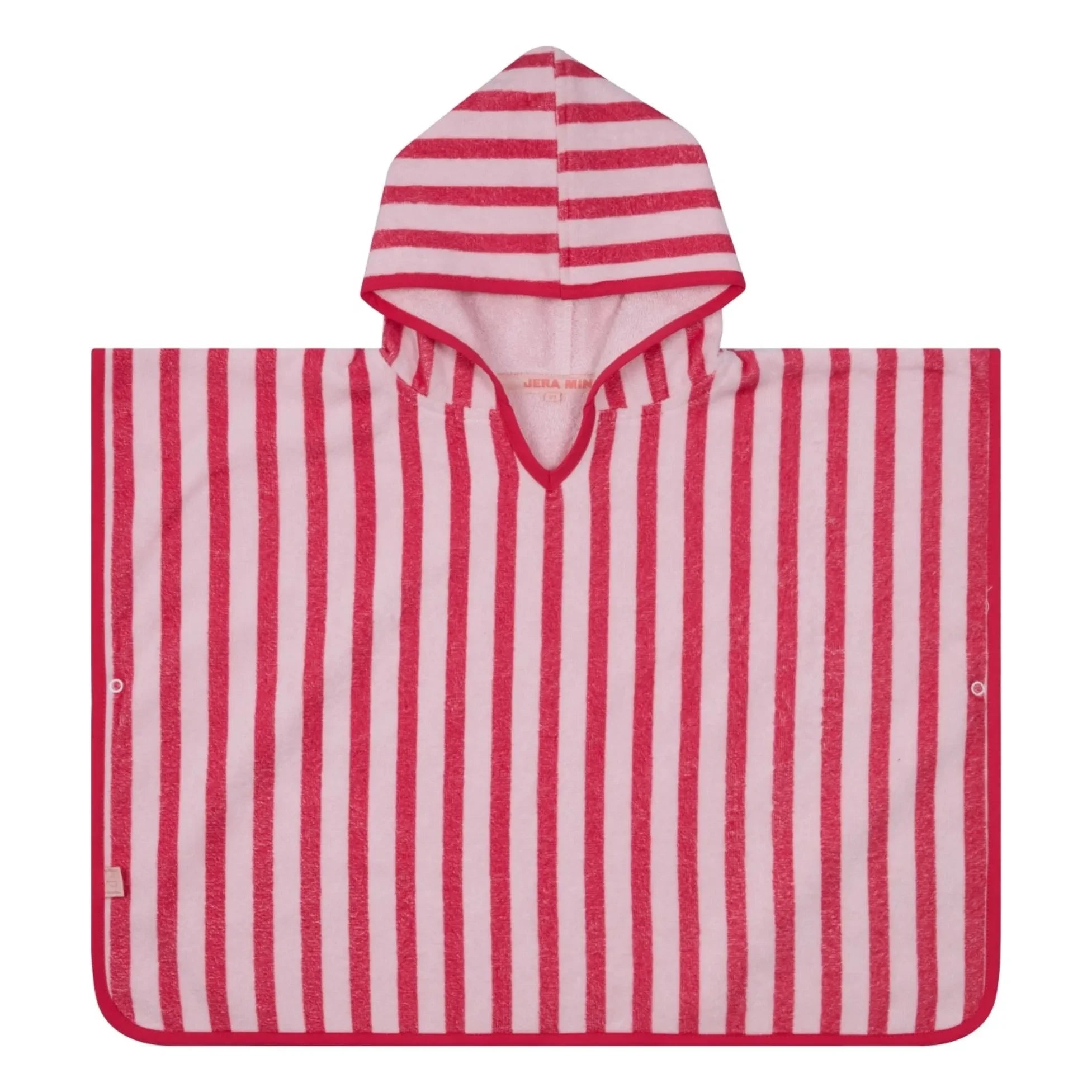 Jera Mini - Çizgili Havlu Poncho | Pembe