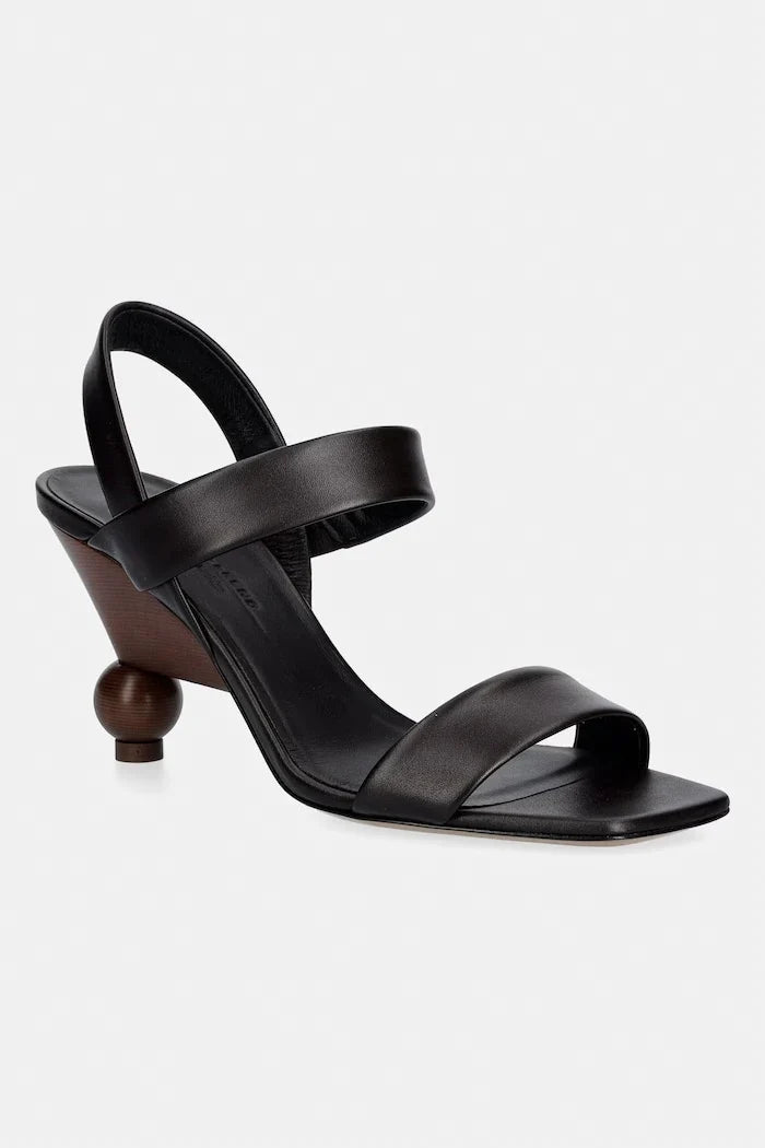 Weekend Max Mara deri yüksek topuklu sandalet Wkaaffetto
