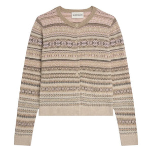 Bompard - Fair Isle Kaschmir-Cardigan | Rose Quartz