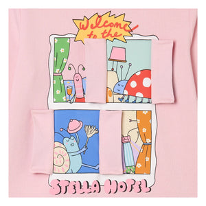Stella McCartney Kids - Stella Hotel Organic Cotton Sweatshirt | Pink