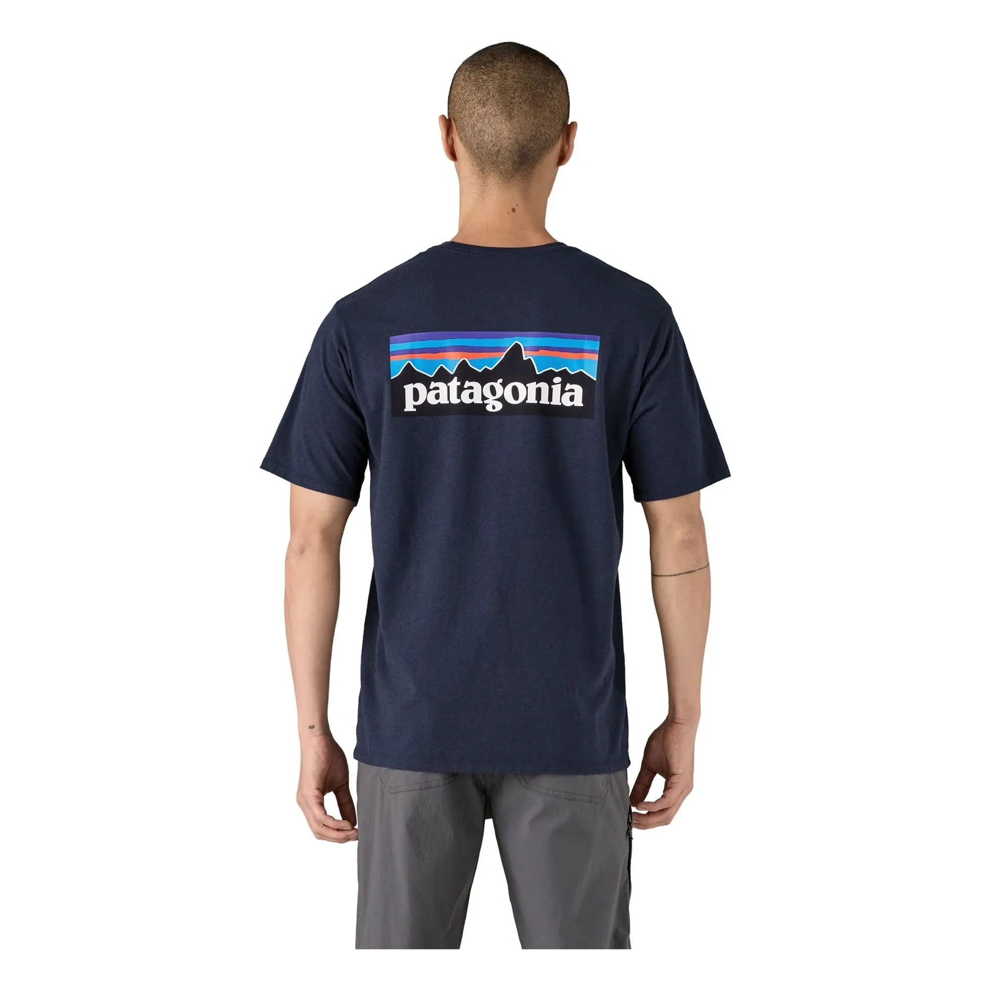Patagonia - T-shirt P-6 Logo Sorumlu Geri Dönüştürülmüş lifler | Mavi
