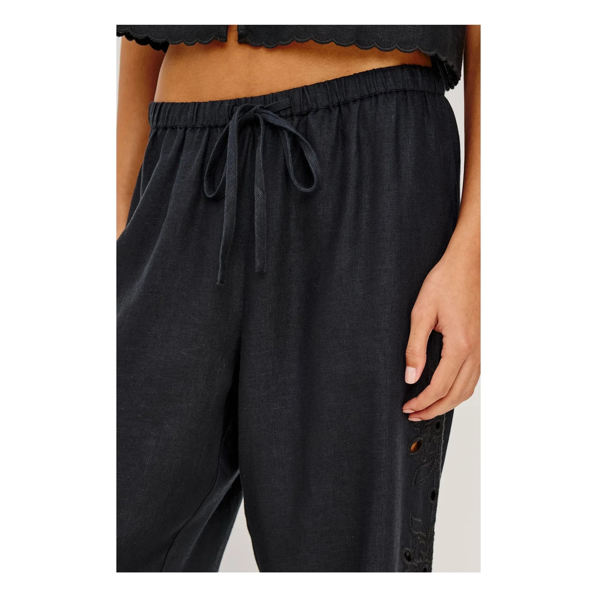 Rails - Mirina bestickte Hose | Schwarz