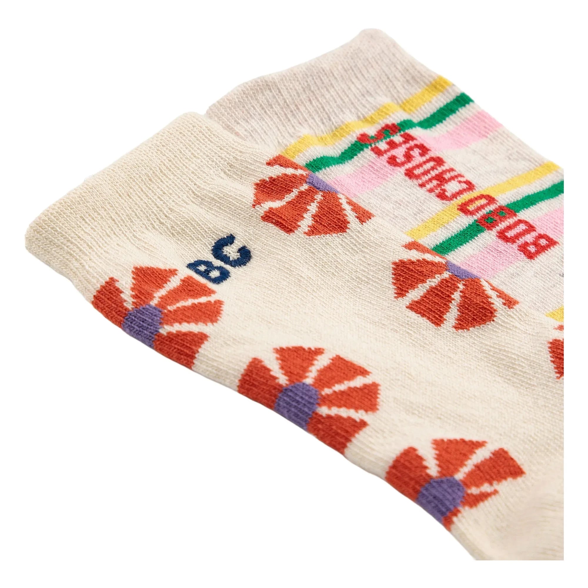 Bobo Choses - Set of 2 Kaleidoscope Organic Cotton Socks | Beige