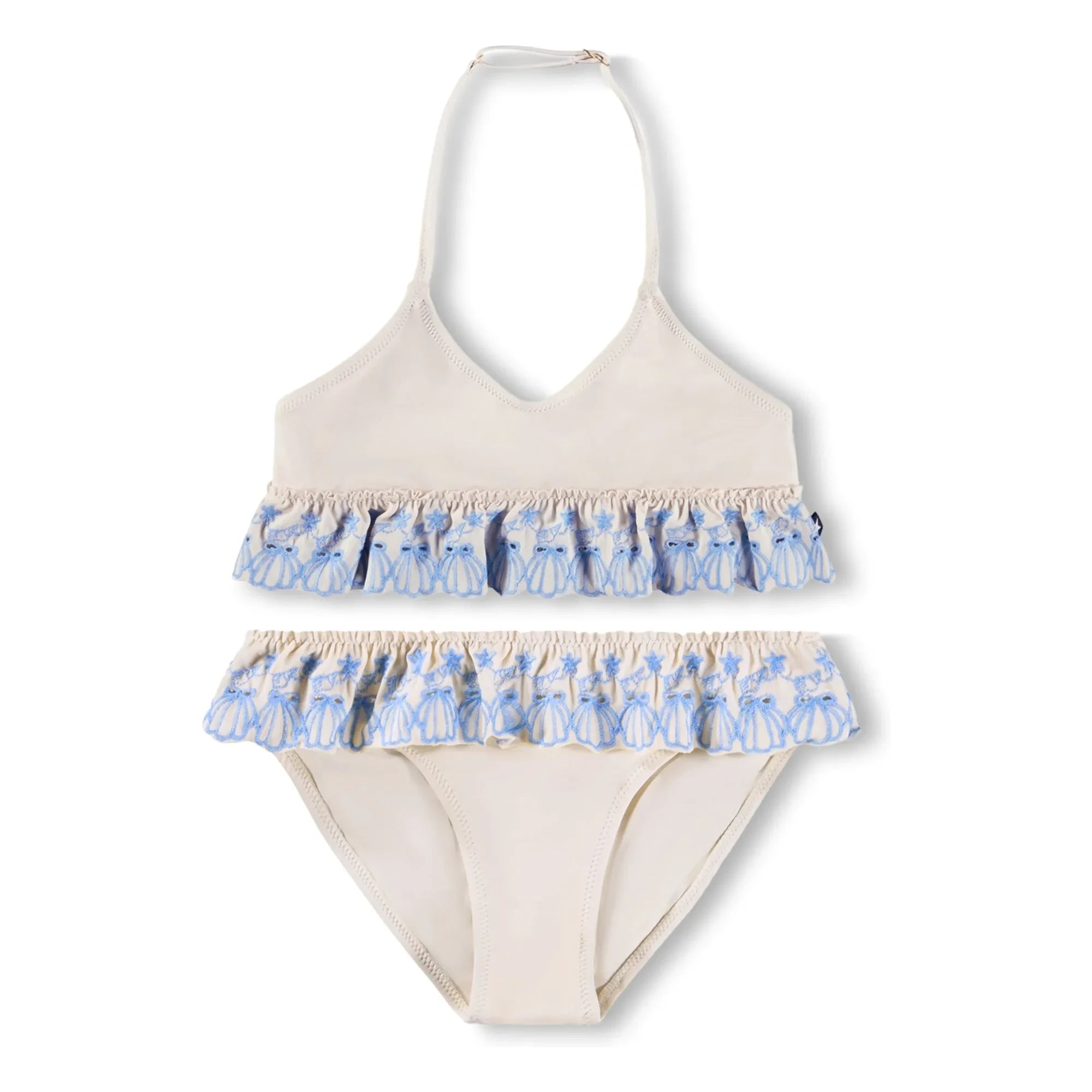 Molo - Nanda Ruffled Swimsuit Made from Recycled Fibers | Ecru