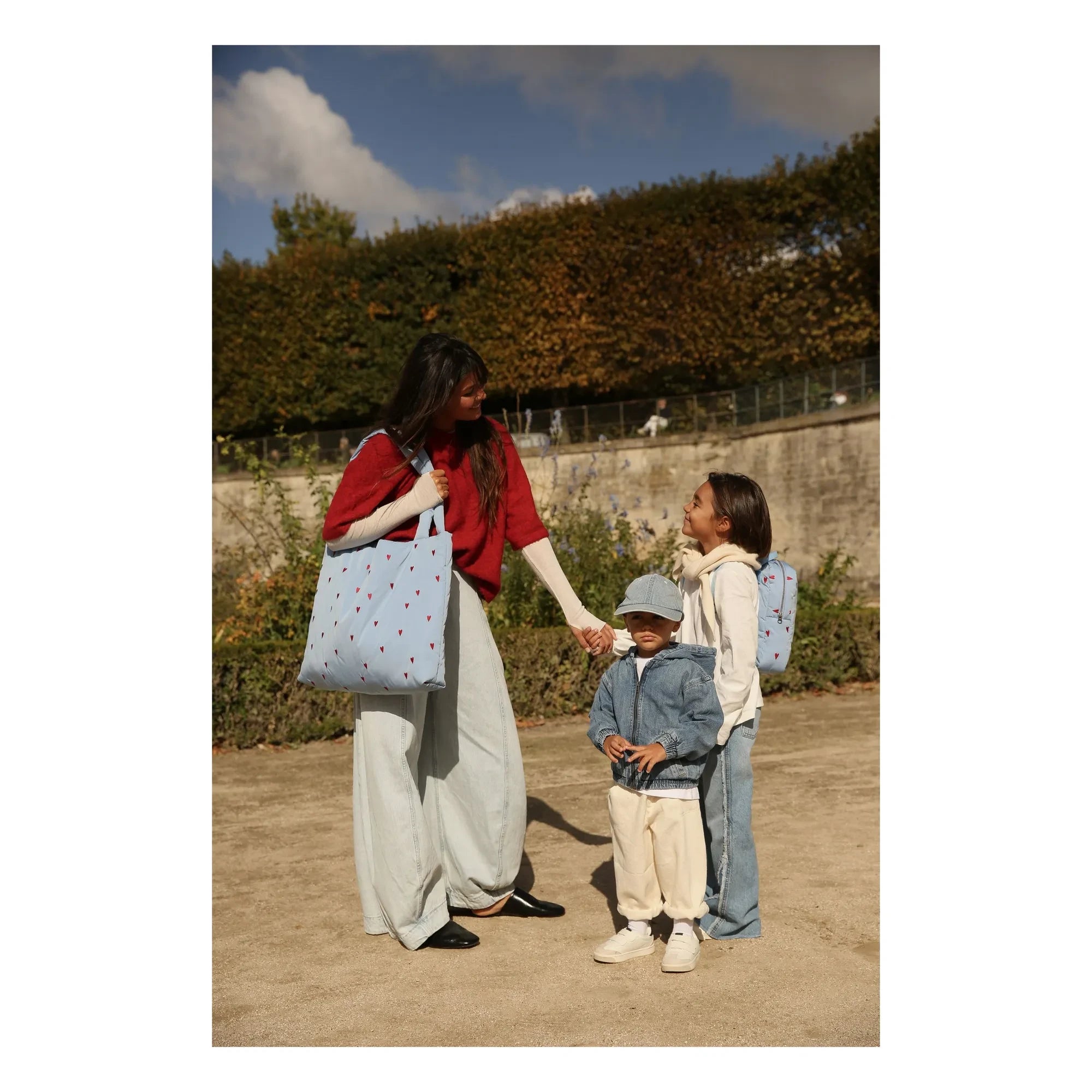 Studio Noos - Puffy Hearts mom bag | Light blue