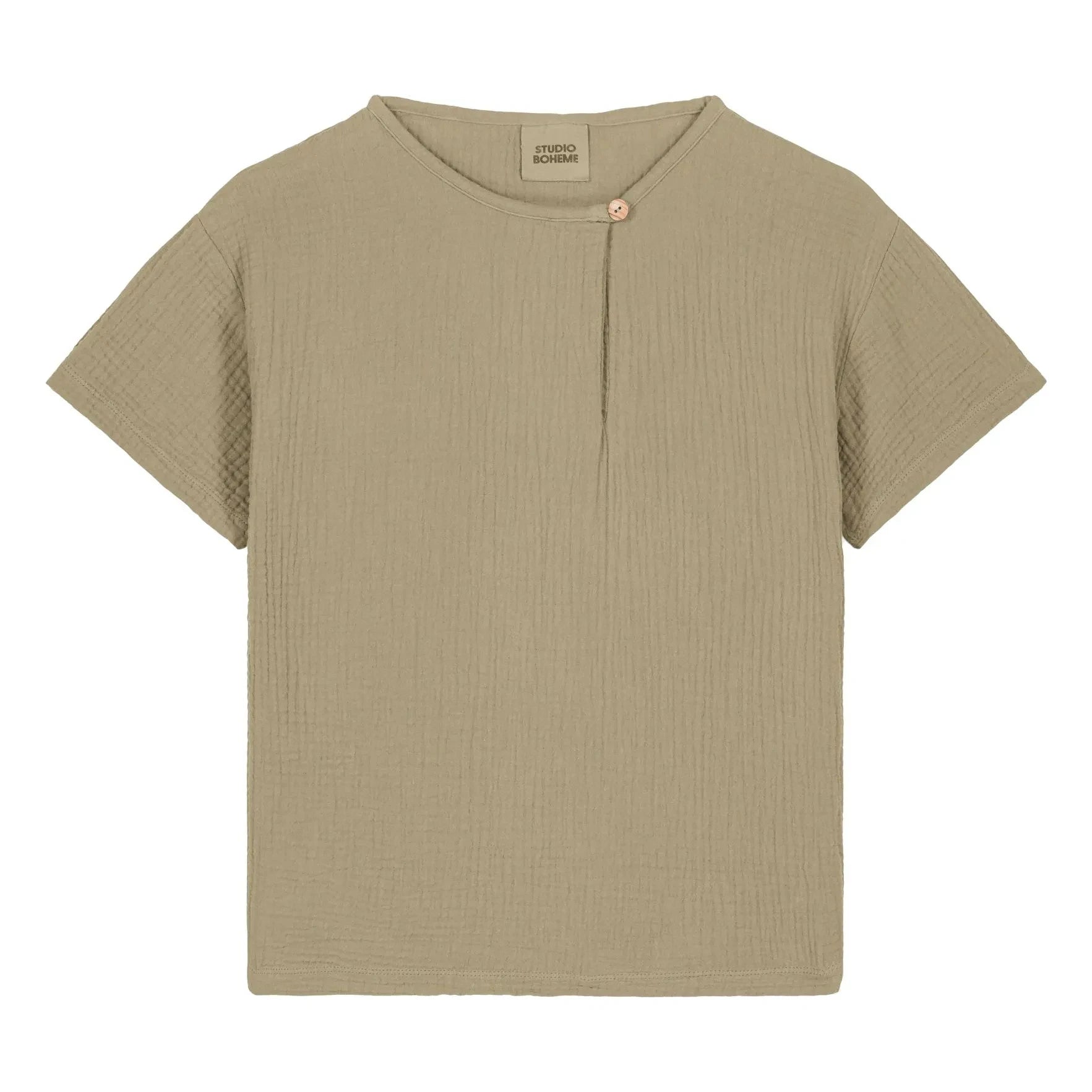 Studio Bohème - Orso Organic Cotton Jersey T-Shirt | Light Khaki